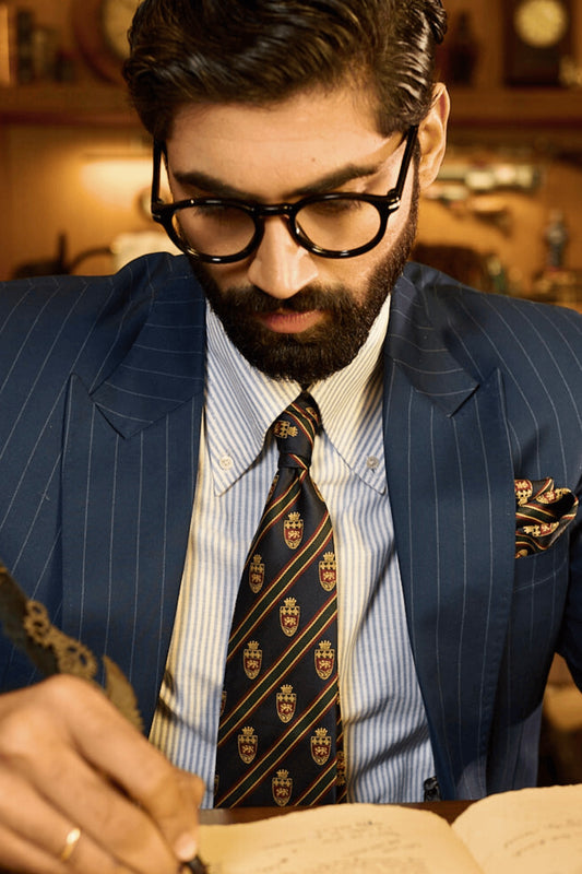 Heritage Crest Stripe Tie Set