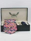Floral Paisley Silk Tie Set