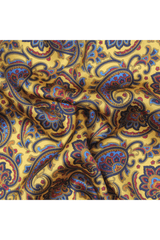 Amber Paisley Pocket Square