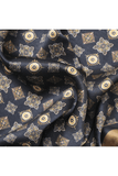 Black Medallion Pocket Square