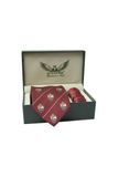 BH Maroon Striped Tie Set