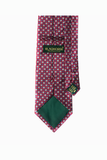 Burgundy Grid Silk Tie Set