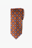 Burnt Orange Medallion Silk Tie Set