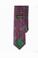 Crimson Pink Mandala Silk Tie Set
