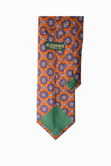 Burnt Orange Medallion Silk Tie Set