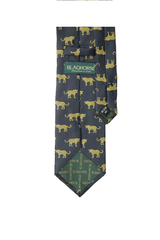 Navy Leopard Tie Set