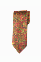 Ox Red Barbuda Paisley Silk Tie Set