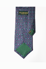 Aubergine Medallion Silk Tie Set