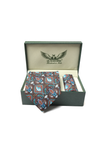 Boteh Brown Twill Tie Set