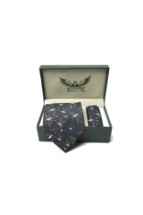 Flying Ducks Navy Twill Tie Set