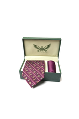 Wine Golfer Silk Tie Set