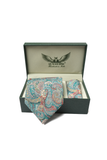 Verdigris Paisley Twill Tie Set