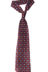 Wine Floral Geometric Silk Tie Set