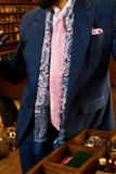 Blue and Pink Paisley Long Scarf