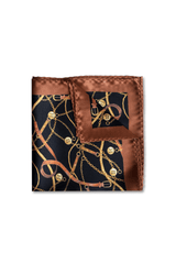 BH chained silk Pocket Square