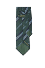 Green And Grey Striped Cashmere Tie Set