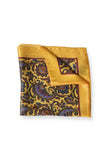 Amber Paisley Pocket Square