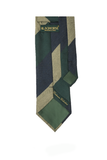 Green Navy Block Striped Cashmere Tie Set