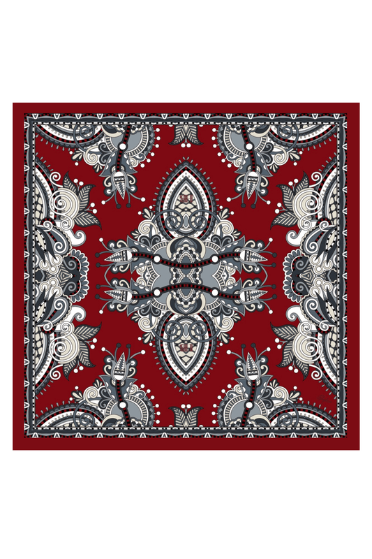 Crimson Dynasty Pocket Square