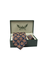 Vintage Mandala Navy Tie Set