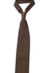 Brown Dotted Cashmere Tie Set