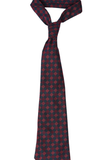 Maroon Navy Chess Cashmere Tie Set