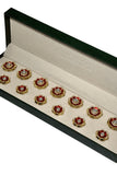 Artisan Burgundy Petal Button Set ( Set 7 big and 6 small )