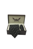 Black Polka Cashmere Tie Set
