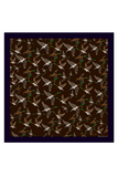 Flying Ducks Brown Pocket Square