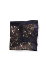Flying Ducks Brown Pocket Square