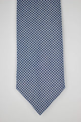 Blue Houndstooth Cashmere Tie Set