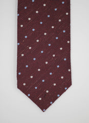 Maroon Polka Dotted Cashmere Tie Set