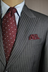 Maroon Polka Dotted Cashmere Tie Set