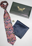 Floral Paisley Silk Tie Set