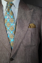 Aqua Cockatoos Silk Tie Set