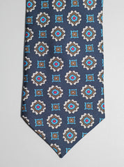 Dark Teal Geometric Tie Set