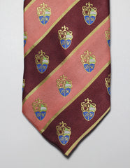 BH Peach And Maroon Striped Tie Set