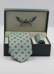 Pista Green Medallion Tie Set