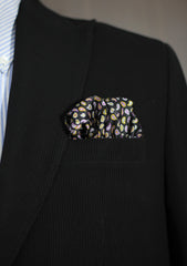 Black Mini Paisley Pocket Square