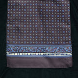 Wine And Blue Medallion Long Scarf