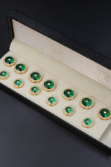 Maharaja Emerald Green Button Set ( Set 7 big and 6 small )