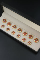 Rajputana Beige Blue Button Set ( Set 7 big and 6 small )