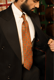 Green on Rust Mandala Silk Tie Set