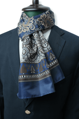 Navy Batik Long Scarf
