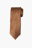 Green on Rust Mandala Silk Tie Set