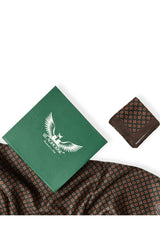 Brown Geometric Long Scarf