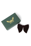Burgundy Velvet Butterfly Bow Tie