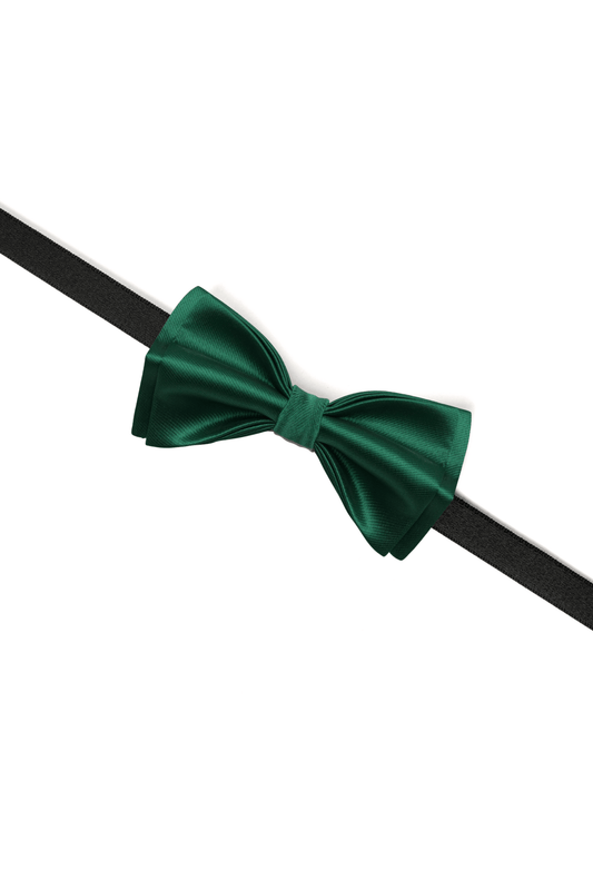 Emerald Green Satin Bow Tie
