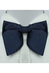 Navy Satin Butterfly Bow Tie