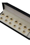Golden Blue Meenakari Button Set ( Set 7 big and 6 small )